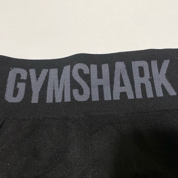 Gymshark Seamless Black Leggings Gray Logo in Womens Size Medium / Small - Picture 4 of 6